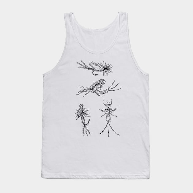 Mayfly Flyfishin' Tank Top by Animal Surrealism